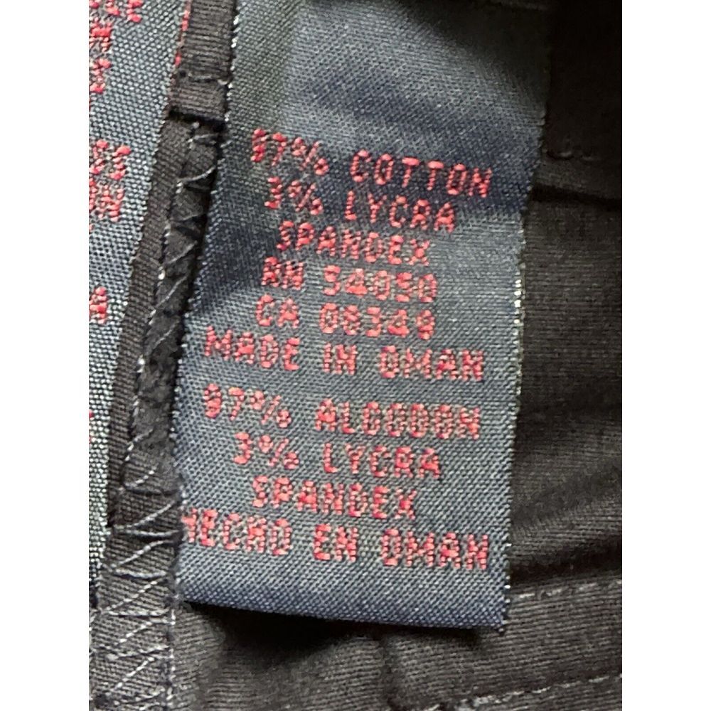 Ralph Lauren‎ Black Label Stretch Roll Up Legs Cotton Pants Black Size 4 - Picture 11 of 13